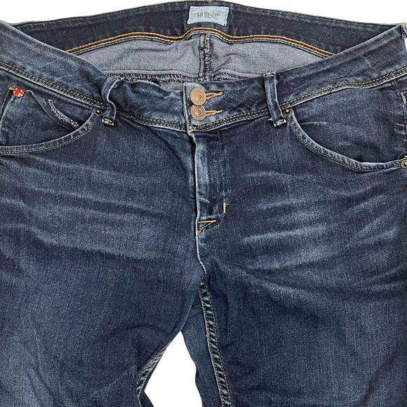 ❤️ Hudson Collin Flap Skinny Jeans Dark Wash Sz 32 - Picture 6 of 13